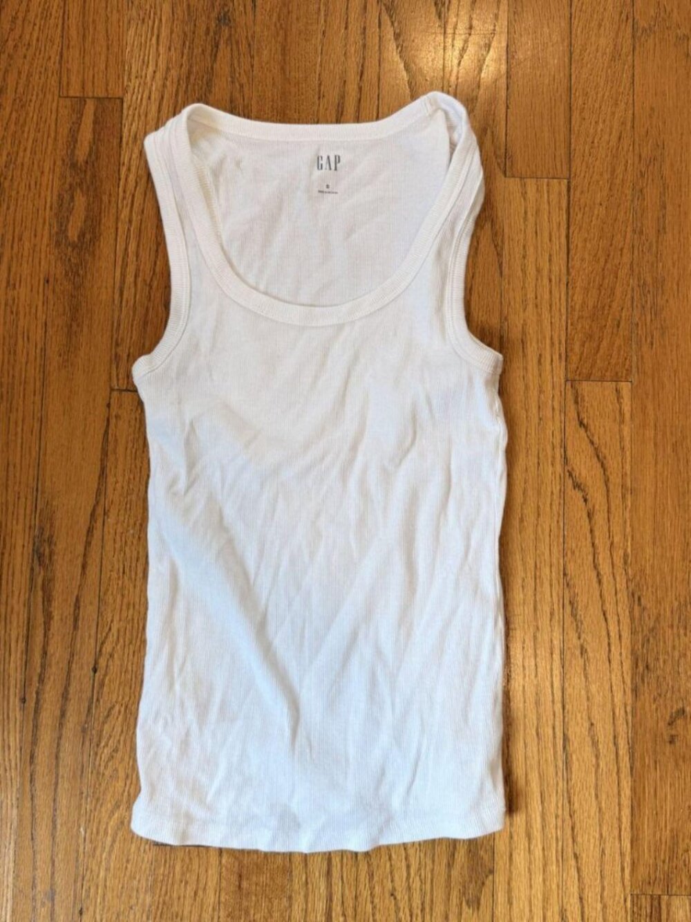 Gap White Ribbed Tank Top - Picture 1 of 1
